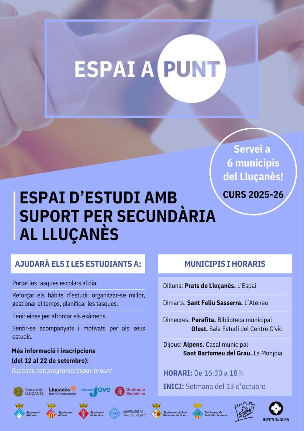 Retorna a Olost l'Espai a Punt per a joves de secundària